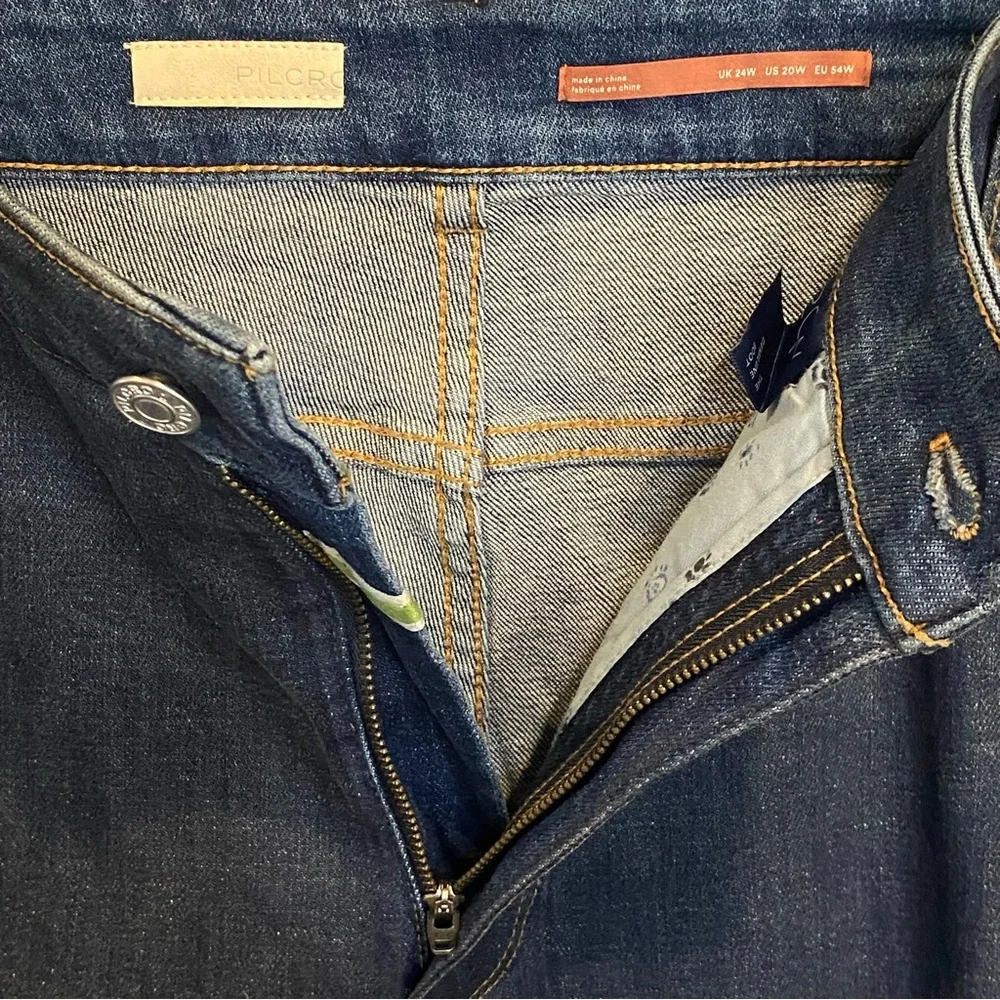 Anthropologie Pilcro Demilune Boot Coated Jeans 20W - Picture 6 of 13